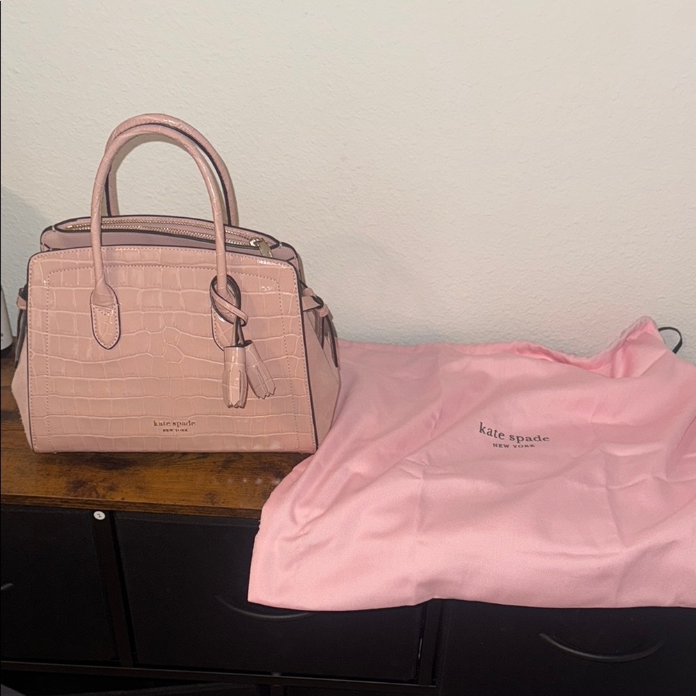 Kate Spade Pink Croc-Embossed Women's Bag
